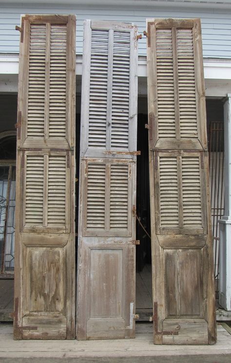 single shutters KMJ South Hampton, Architectural Antiques, Architectural Salvage, Building Materials, Decor Interior Design, Shutters, New Construction, Tall Cabinet Storage, The Hamptons