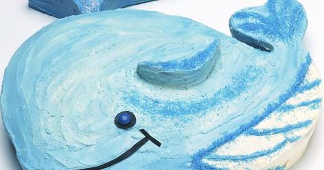 Give your child's birthday a fun nautical theme with this delightful Wally whale birthday cake, if you make the cake the day before and freeze it, it will be easier to decorate. Whale Birthday Cake, Whale Cake, Whale Cakes, Whale Birthday, Ocean Cakes, Beach Bash, Novelty Birthday Cakes, Princess Birthday Cake, Beach Cakes