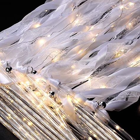 Wedding Streamers, Wedding Ribbon Wands, Ribbon Streamers, Wedding Wands, Ribbon Wands, Dance Floor Wedding, Dark Wedding, Fairy Wands, Led Fairy Lights