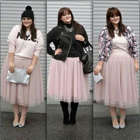 Luv this looks Free Spirit Fashion Aesthetic, Tule Skirt Outfits, Plus Size Tulle Skirt Outfit, Tulle Skirt Outfit, Tulle Skirts Outfit, Outfits Gorditas, Plus Size Looks, Chubby Fashion, Plus Size Fashion For Women