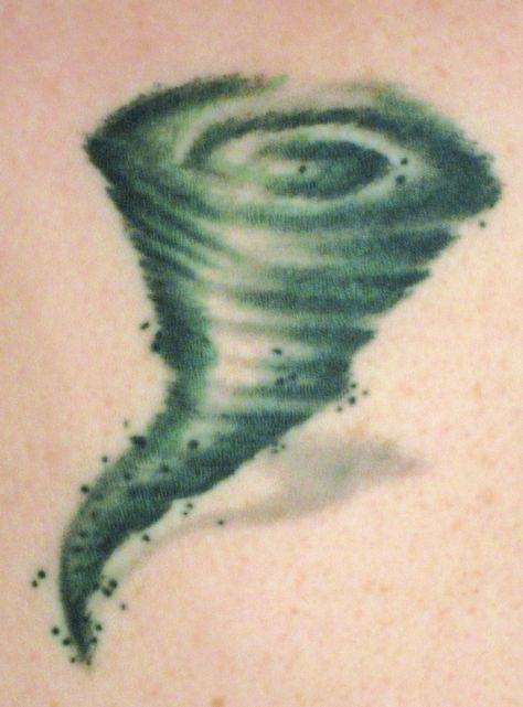 My tornado tattoo...need to find another cool weather design for my wrist or neck! ;) Storm Tattoos, Weather Tattoo, Tornado Tattoo, Storm Tattoo, Worst Tattoos, Snow Flake Tattoo, Weather Design, Peacock Feather Tattoo, Cool Forearm Tattoos