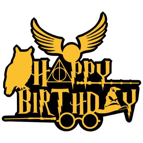 Harry Potter Cake Topper, Harry Potter Birthday Decorations, Harry Potter Stencils, Happy Birthday Harry Potter, Harry Potter Font, Imprimibles Harry Potter, Happy Birthday Clip Art, Cumpleaños Harry Potter, Harry Potter Birthday Cake