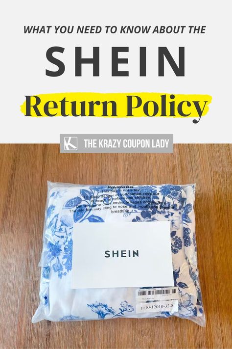 The SheIn return policy is pretty fair and straightforward, but you should always know what you’re getting into. Since SheIn is an online-only retailer, you don’t get to try anything on before you buy. That’s why knowing their return policy is so important. How many days do you have to make a return? Can you exchange that SheIn bathing suit you love for a bigger size? The Krazy Coupon Lady dug through the details and answered all your SheIn return policy questions right here. Read on for more... Shein Coupon Codes 2023 50% Off, Dollar General Penny Items, Hobby Lobby Sales, Walmart Clearance, Store Hacks, Diy Party Supplies, Family Finance, The Krazy Coupon Lady, Save Money On Groceries