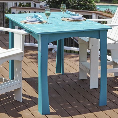 Outdoor UWharrie Chair Bar Height Patio Dining Table Painted Outdoor Table, Wood Table Outdoor, Wooden Patio Table, Painted Wood Table, Wooden Patio, Wicker Side Table, Outdoor Barbeque, Southern Yellow Pine, Bar Tables