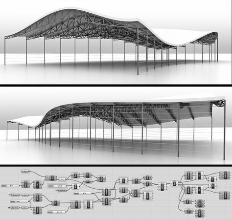 Truss Structure Space Truss Structure Architecture, Truss Structure Architecture, Space Truss Structure, Space Truss, Grasshopper Rhino, Rhino Grasshopper, Truss Structure, Canopy Architecture, Backyard Canopy