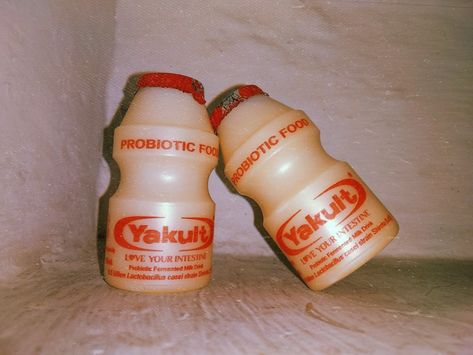 Yakult Aesthetic, Healthy Soda, Probiotic Drinks, Asian Snacks, Girl In Red, Probiotic Foods, Japanese Bento, Anime Wall Art, Ketchup Bottle