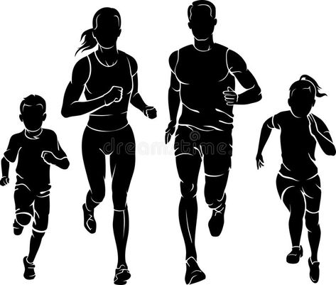 Family Fun Run. Family members silhouette healthy jogging exercise together #Sponsored , #Paid, #AFFILIATE, #Fun, #members, #jogging, #Run How To Decorate Cupcakes, Easy Cupcakes Decoration, Green Screen Images, Jogging Exercise, Decorate Cupcakes, Crown Tattoo Design, Running Silhouette, Family Vector, Delicious Cupcakes