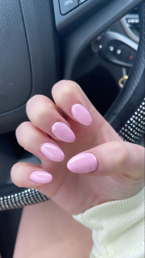 #simplenails #naturalnails, #nude #lightpink, #almondnails #manicure #basicnails Medium Almond Pink Nails, Light Pink Nails Almond, Light Pink Almond Acrylic Nails, Light Pink Almond Nails, Light Pink Almond, Natural Nail Ideas, Short Cute Nails, Pink Almond Nails, Dip Nail Colors