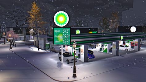 Sims 4 Cc Realistic Lots, Kiko Vanity, Bp Gas Station, Realistic Sims, Bloxburg Food, Sims4 Accessories, Sims Collection, San Sequoia, Food Decals