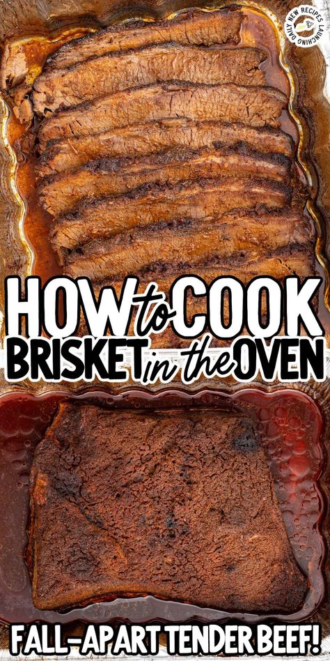 Slow Cooking Brisket in the Oven delivers flavorful, fork-tender beef, cooked to perfection every time. Easy to prepare and worth the wait! How To Make Beef Brisket Tender, How To Prepare Beef Brisket, Recipe For Brisket In The Oven, How Do You Cook Brisket, Smoked Brisket In The Oven, Slow Roasted Beef Brisket, Cooking A Brisket In The Oven, Oven Baked Bbq Beef Brisket, Oven Braised Brisket