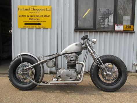 Yamaha XS650 Bar Hopper (big tube) | fenlandchoppers.co.uk Xs650 Bobber, Chopper Frames, Motos Bobber, Crow Design, Yamaha Xs650, Custom Motorcycles Bobber, Tracker Motorcycle, Bobber Style, Cafe Racer Design