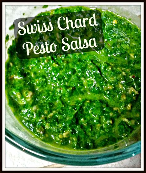 Greneaux Gardens: Swiss Chard Pesto-Salsa A great recipe for that garden fresh swiss chard! Chard Pesto, Make Salsa, How To Make Salsa, Pesto Recipe, Swiss Chard, Chard, Seaweed Salad, My Garden, Palak Paneer