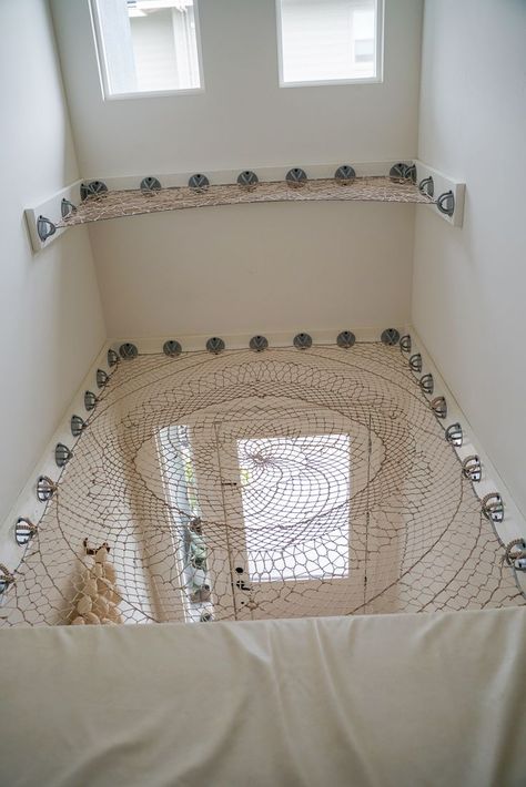 Loft Net, Tree Net, Indoor Hammock Bed, San Diego Home, Foyer Entryway, House Floor Design, Private Home, Man Room, Dream House Rooms