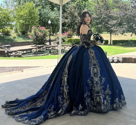 navy blue and gold quince dress theme Blue And Gold Quince Dress, Navy Blue And Gold Quince, Blue And Gold Quince, Dark Blue Quinceanera Dresses, Royal Blue Quince Dress, Gold Quince Dress, Navy Blue Quinceanera Dresses, Blue Quince Dress, Royal Blue Quinceanera Dresses