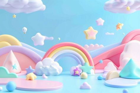 Angle cartoon confectionery tranquility. | premium image by rawpixel.com / beam Theme Park Wallpaper, Background Park, Shower Background, Melody Wallpaper, Baby Shower Background, Neon Pastel, My Melody Wallpaper, Candy Sweet, Fantasy Background