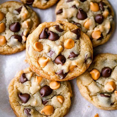 Cookie Recipes With Butterscotch Chips, White Chocolate Butterscotch Cookies, Brown Butter Butterscotch Cookies, Butterscotch Cake Mix Cookies, Chocolate Butterscotch Chip Cookies, Banana Butterscotch Cookies, Chocolate And Butterscotch Chip Cookies, Butterscotch Walnut Cookies, Butterscotch Chips Recipes