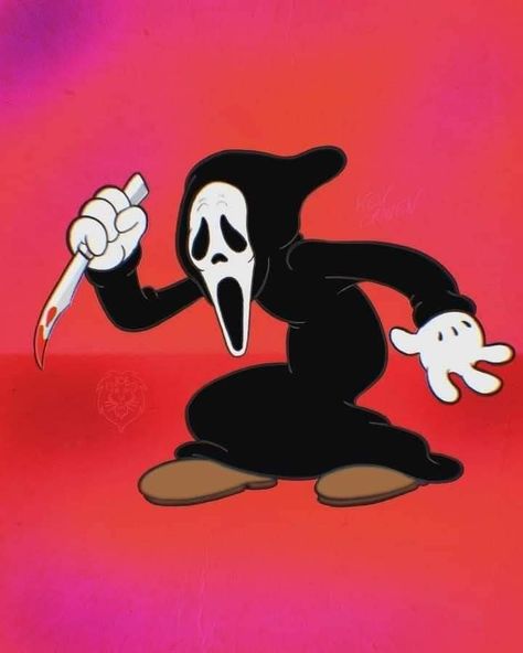 Screaming Drawing, Dark Disney Art, Scary Characters, Scary Tattoos, Scary Wallpaper, Ghost Cartoon, Dark Disney, Canvas Drawings, Graffiti Characters