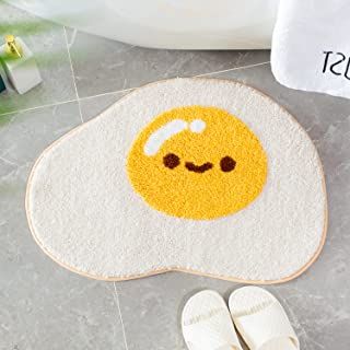 Amazon.com : cute bathroom mat Dorm Rugs, Cute Bath Mats, Bangunan Minecraft, Desain Pantry, Cute Egg, Aesthetic Bathroom, Door Entrance, Quirky Home Decor, Cute Bedroom Decor