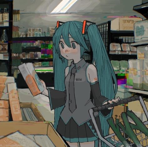 Miku Art, Miku Fanart, Ms Paint, Hatsune Miku, Blue Hair, Star Trek, Paint, Twitter, Hair