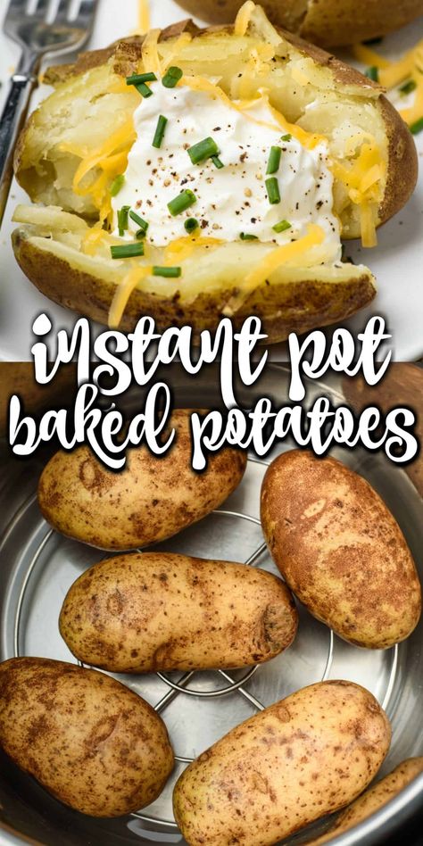 Instant Pot Baked Potatoes, Pot Recipes Easy, Baked Potato Recipes, Best Instant Pot Recipe, Instant Pot Recipes Chicken, Instant Recipes, Easy Instant Pot Recipes, Instant Pot Dinner Recipes, Fool Proof