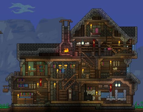 Terraria Castle, Terraria Tips, Terrarium Base, Terraria House Ideas, Terraria House Design, Base Building, Building Games, Terrarium Decor, Terraria