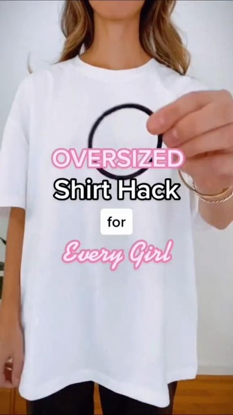 How To Style Oversized Shirt, Oversize Tshirt Outfits, Shirt Hacks, Fashionable Clothes, Tshirt Outfits, Fit Ideas, Every Girl, Oversized Shirt, Oversized Tshirt