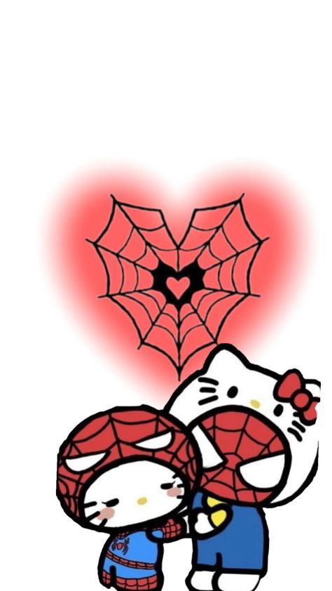 Hello Kitty And Spiderman, Pink Wallpaper Laptop, Pretty Wallpaper Ipad, Hello Kitty Wallpaper Hd, Pink Wallpaper Hello Kitty, Images Hello Kitty, Spiderman Theme, Whatsapp Wallpaper Cute, Easy Love Drawings