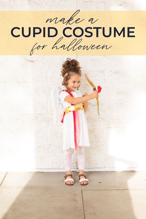 A Cupid costume is an adorable choice for Halloween! Simple to make, this costume fits in perfectly with a Roman or Greek god group costume. Try this DIY costume; this post also has instructions for a Zeus Costume, Poseidon costume, and Athena costume. Diy Cupid Costume, Cupid Costume Diy, Zeus Costume, Poseidon Costume, Athena Costume, Greek God Costume, Cupid Costume, Party City Costumes, Costume Tutorial