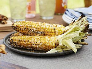 Fire Roasted Corn, Bbq Kabobs, Barbecue Food, Longhorn Steakhouse, Vegan Grilling, Food And Beverage Industry, Roasted Corn, Grilled Veggies, Corn On The Cob