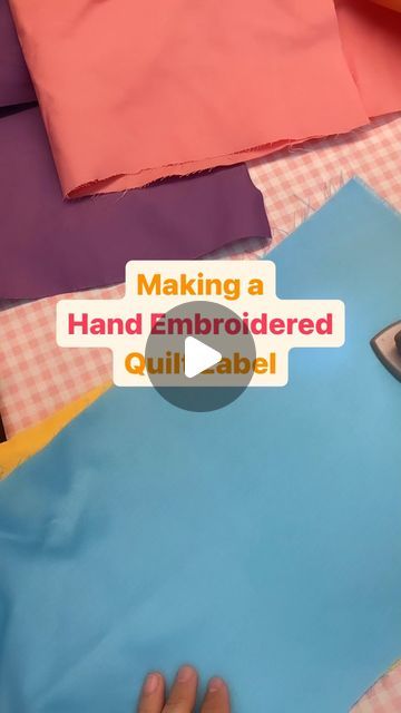 Veruschka Zarate on Instagram: "When finishing a quilt, I enjoy making a simple Hand Embroidered Label with the title, my name, date and where I was at the time.   My Embroidery is very simple. I do a back stitch on my handwriting and that is it! I find it is a very personal touch and really enjoy the process.  @themqg has been doing a “Quilt Label” campaign this week and thought this was the perfect opportunity to share how I go about making my labels.  Today I tried out WonderFil Specialty Threads Rinse Away! What’s great about Rinse Away is (1) you can draw on it with Sharpie and it will not leave sharpie or pen marks on your label and (2) you can PRINT out a design onto Rinse Away and then embroider onto that! How cool is that!  Eleganza Perle Cotton Thread was the PERFECT thread for H Hand Embroidered Quilt Labels, Finishing A Quilt, Embroidery Text, Embroidered Quilt Labels, Embroidered Labels, Labels Diy, Enjoy The Process, Perle Cotton, Embroidered Quilts