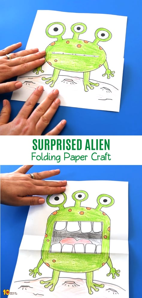 Surprised alien Folding Paper Craft Aesthetic Craft Ideas, Craft Ideas For Beginners, Craft For Beginners, Aesthetic Craft, Alien Crafts, Folding Paper, Paper Craft Ideas, Craft Ideas For Kids, Up Book