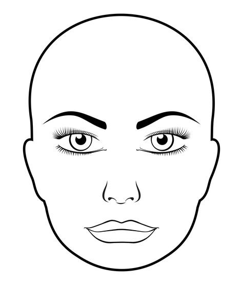 Blank Makeup Face Chart Face Painting Templates Free Printable, Makeup Face Charts Blank, Face Charts Blank, Makeup Face Template, Drawing Facial Features, Face Template Makeup, Lego Faces, Mask Template Printable, Blank Face