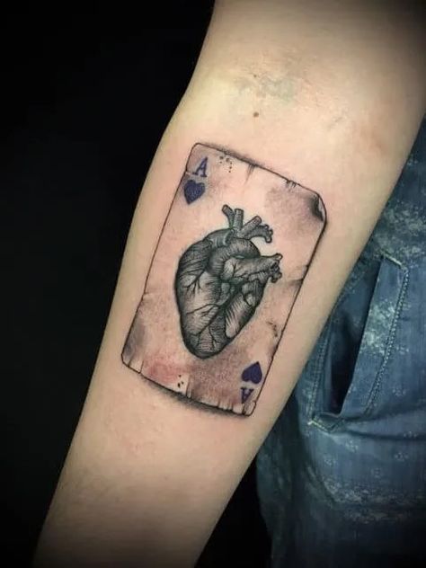 Ace Of Hearts Tattoo, Hearts Tattoo, Ace Of Hearts, Heart Tattoo, Tattoo Images, Tattoo Ideas, Tattoo Designs, I Hope, Tattoos