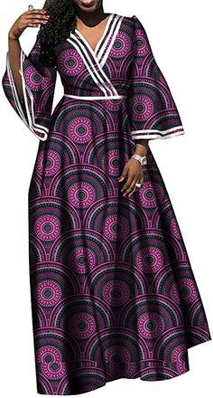 African Print Dresses Casual, African Dresses For Women Long, Dresses For Women Long Sleeve, Mode Prints, Long African Dresses, Best African Dresses, Afrikaanse Mode, African Wear Dresses, African Maxi Dresses