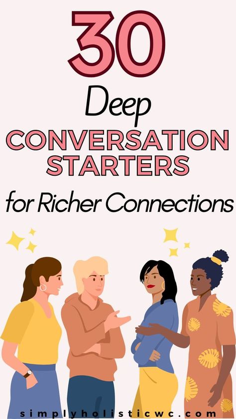 30 Deep Conversation Starters — Simply Holistic Wellness Fun Conversation Topics, Best Conversation Topics, Can Money Buy Happiness, Family Conversation Starters, Truth Questions, Deep Conversation Topics, Conversation Starter Questions, Truth Or Truth Questions, Deep Conversation Starters