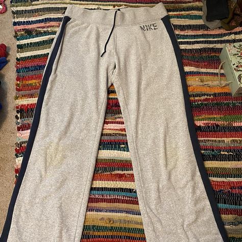 2000s nike sweatpants 
pretty sure these are womens... - Depop 2000s Sweatpants, Track Fits, Sweatpants Aesthetic, Vintage Nike Sweatpants, Nike 2000s, Track Outfits, Y2k Sweatpants, Vintage Sweatpants, Nike Womens Sweatpants