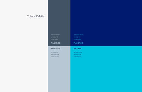 Headwater - David Lidiard Brand Design Electric Blue Palette, Software Color Palette, Technology Color Pallete, Technology Color Palette Graphic Design, Blue Cmyk Palette, Conference Design, Property Development, Brand Guidelines, Colour Schemes