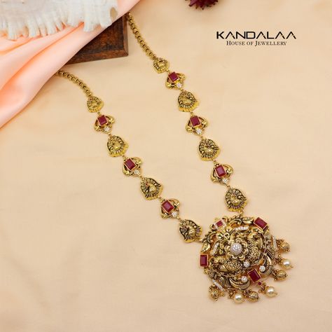 Kandalaa Jewellery, Diamond Wedding Jewelry, Long Necklaces, Gold Long Necklace, Gold Necklace Designs, Gold Design, Necklace Designs, Diamond Wedding, Long Necklace