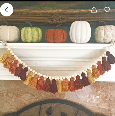 Fall Bunting, Thanksgiving Garland, Fall Room Decor, Fall Decor Diy Crafts, Fall Garland, Fall Thanksgiving Decor, Fall Deco, Fall Halloween Crafts, Tassel Garland