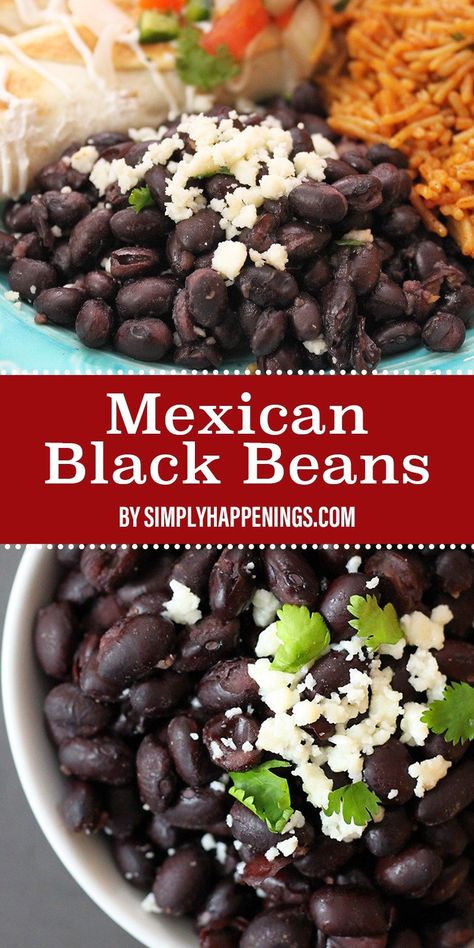 Cook Black Beans, Mexican Black Beans, Chipotle Black Beans, Black Bean Dip, Black Bean Recipes, Black Bean Quinoa, July Recipes, Bacon Wrapped Asparagus, Black Bean Soup