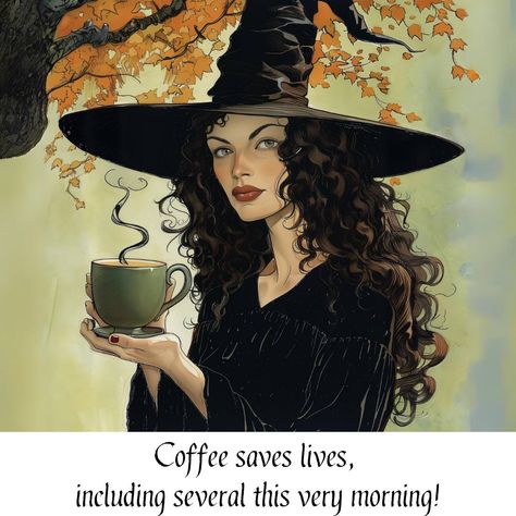 Coffee Magick, Coffee Witch, Witch Hair, Witch Coffee, Witch Pictures, Life Vibes, Witchy Stuff, Witch Art, Witchy Woman