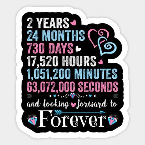 2nd Wedding Anniversary Shirt Matching Couple 2 Years Wedding Marriage Gift for Husband and Wife - 2nd Wedding Anniversary - Sticker | TeePublic 2nd Year Anniversary Quotes For Husband, 2 Year Anniversary Quotes Marriage, 2nd Anniversary Quotes For Wife, 2nd Relationship Anniversary, 2 Year Anniversary Quotes Boyfriends Love For Him, Happy 2nd Wedding Anniversary Husband, 2 Anniversary Quotes For Husband, 2 Year Relationship Anniversary, 2nd Year Love Anniversary Quotes