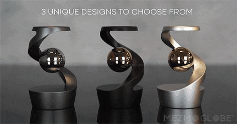 Mezmoglobe Luna - Gravity Defying Kinetic Desk Toy by MEZMOGLOBE — Kickstarter Kinetic Toys, Desktop Gadgets, Geek Toys, Eye Tricks, Desk Toy, Desk Toys, Diy Cardboard, Optical Illusion, Diy Toys