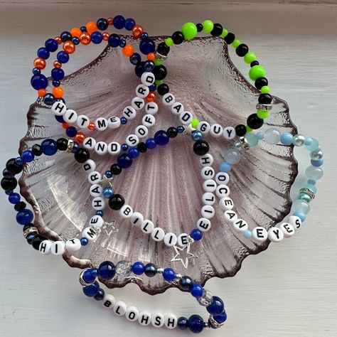 Beaded Bracelets Hmhas, Billie Eilish Clay Bead Bracelet, Hit Me Hard And Soft Bracelet, Billie Eilish Friendship Bracelet, Letter Bracelet Beads Ideas Funny, Bead Bracelet Words Ideas Bad, Billie Eilish Bracelet Ideas, Billie Eilish Bracelet, Black Billie Eilish