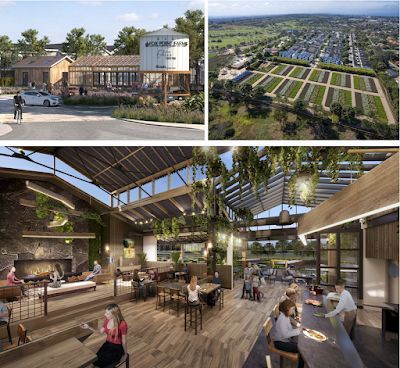 SanDiegoVille: Fox Point Farms "Agrihood" Community To Bring Organic Farm, Brewery & Truly Farm-To-Table Restaurant To San Diego Farm Brewery, Agro Tourism, Farm To Table Restaurant, Restaurant Opening, Shea Homes, Farm Restaurant, Table Restaurant, Drinks Bar, Yacht Rental