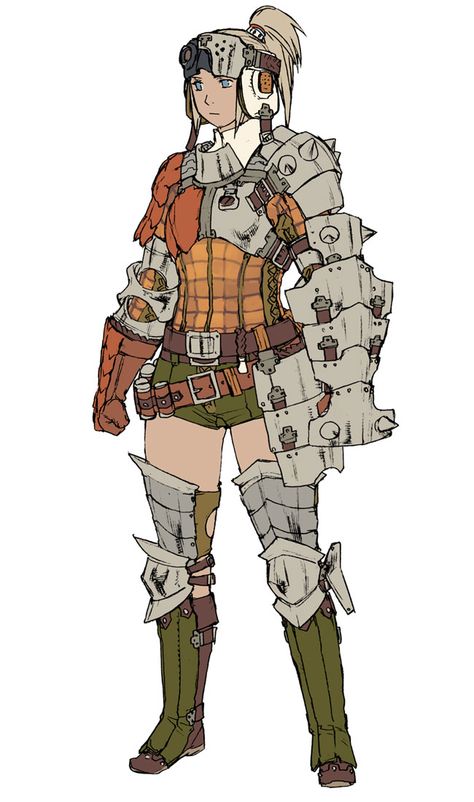 Equipped Female Monster Hunter 3rd, Monster Hunter Art, Armor Clothing, Character Model, Monster Hunter World, Fantasy Armor, Armors, Armor Concept, 판타지 아트