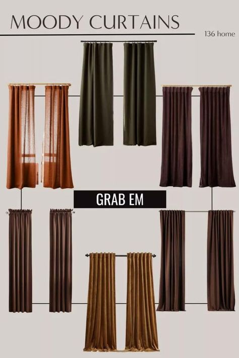 Transform your space with moody curtains for fall decor that bring warmth and style to your home. Explore fall home decor ideas that complement your home bedroom refresh, perfect for small house interior design. Moody Curtains, Moody Room, Fall Home Decor Ideas, Sun Zero, Small House Interior, Moody Bedroom, Small House Interior Design, House Interior Design, Bedroom Refresh