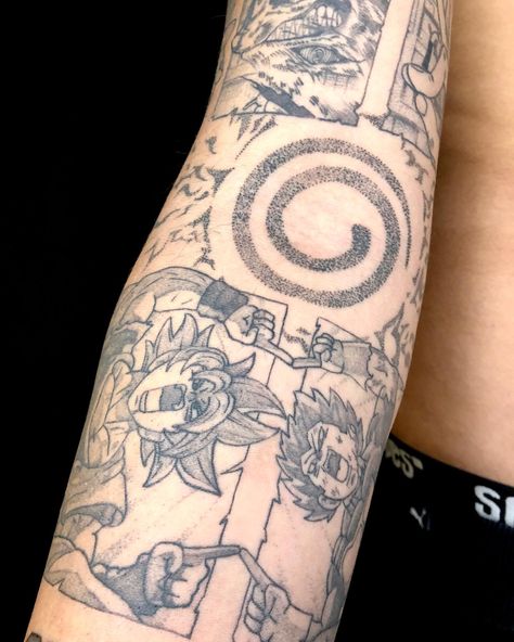 Sneak Peak Anime Manga Panel Sleeve . #tattoo #tattoos #tattooideas #ink #inked #inkedgirls #blackandgreytattoo #tattooart #tattooartist #tattoolife #mangatattoo #animetattoo #otakutattoo #gamertattoo #tattooist #piercings #love #girlswithtattoos #düsseldorf #düsseldorftattoo Manga Pannel Tattoos, Panel Tattoos, Anime Panel Tattoo Sleeve, Naruto Tattoo Panel, Manga Panel Tattoos, Tattoo Life, Tattoos