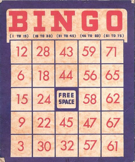 BINGO - COULD BE 'PERRY' Journal Items, Bingo Card, Commonplace Book, Good Ole, Vintage Typography, Game Board, Vintage Games, Bingo Cards, Vintage Printables