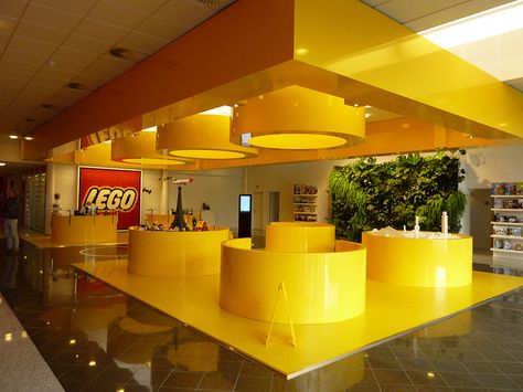 LEGO Headquarters, Billund Denmark by LeeLeFever, via Flickr Lego Interior Design, Lego Area, Lego Office, Shared Office Space, Lego Activities, Lego Store, Office Designs, Office Space Design, Lego Space